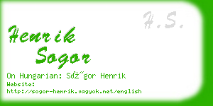 henrik sogor business card